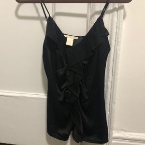 Black silk cami
